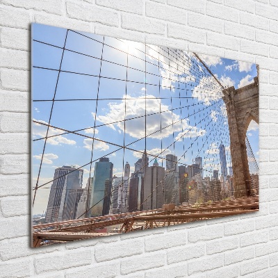 Quadro su vetro acrilico Ponte di New York