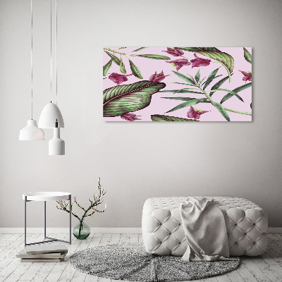 Quadro vetro acrilico Fiori tropicali