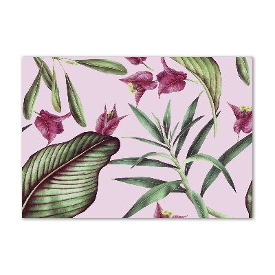 Quadro vetro acrilico Fiori tropicali