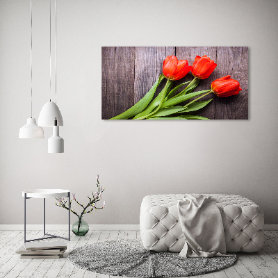 Quadro vetro acrilico Fiore rosso