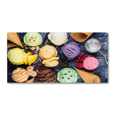 Quadro su vetro acrilico Gelato colorato