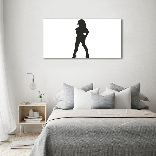 Quadro su vetro acrilico Silhouette di una donna