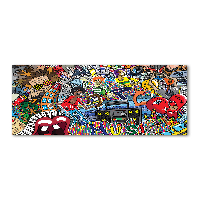 Quadro vetro acrilico Collage musicale