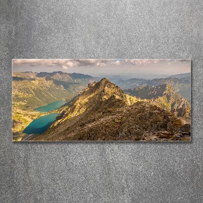 Quadro su vetro acrilico L'occhio del mare dei Monti Tatra
