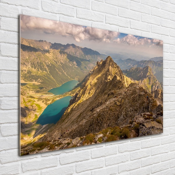 Quadro su vetro acrilico L'occhio del mare dei Monti Tatra