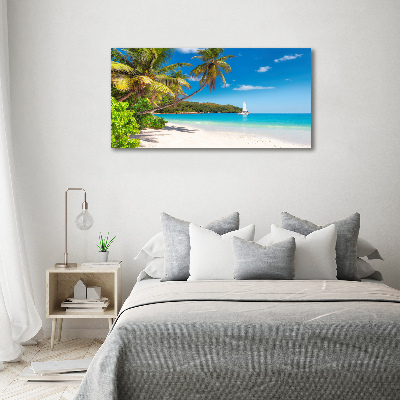 Quadro su vetro acrilico Spiaggia tropicale