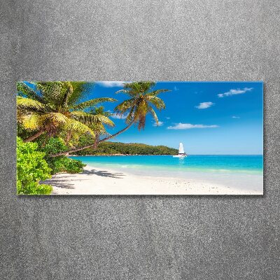 Quadro su vetro acrilico Spiaggia tropicale