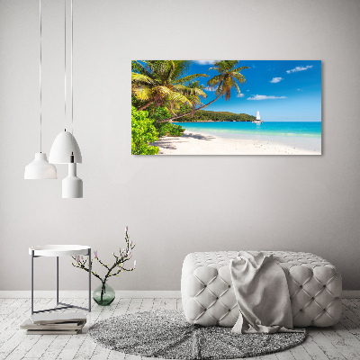 Quadro su vetro acrilico Spiaggia tropicale