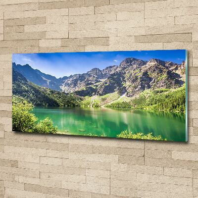 Quadro in vetro acrilico L'occhio del mare dei Monti Tatra