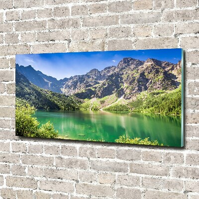 Quadro in vetro acrilico L'occhio del mare dei Monti Tatra
