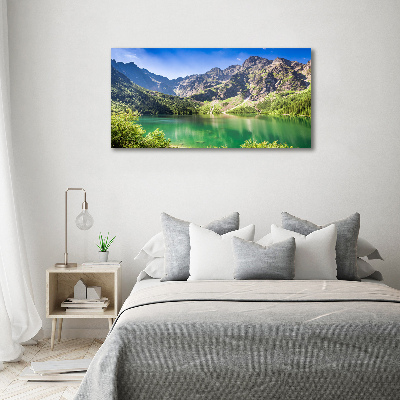 Quadro in vetro acrilico L'occhio del mare dei Monti Tatra