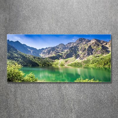Quadro in vetro acrilico L'occhio del mare dei Monti Tatra