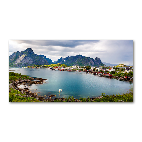 Quadro in vetro acrilico Isole Lofoten in Norvegia