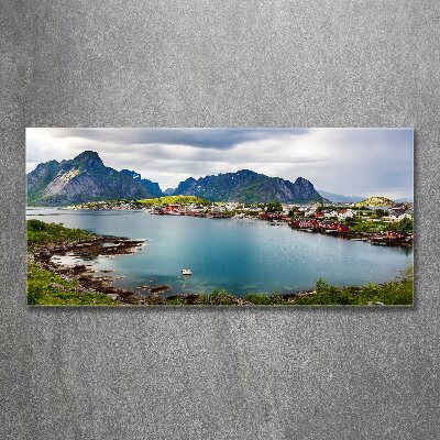 Quadro in vetro acrilico Isole Lofoten in Norvegia
