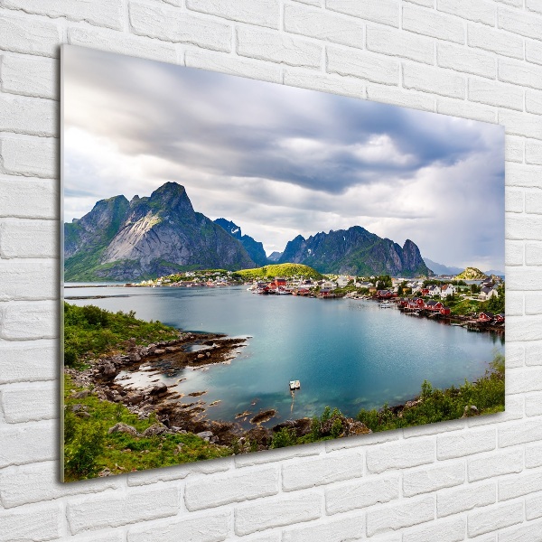 Quadro in vetro acrilico Isole Lofoten in Norvegia