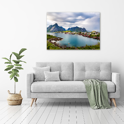 Quadro in vetro acrilico Isole Lofoten in Norvegia