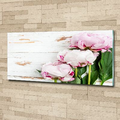 Quadro in vetro acrilico Peonie