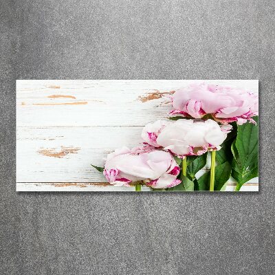 Quadro in vetro acrilico Peonie