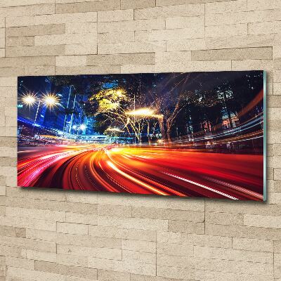 Quadro in vetro acrilico Velocità in città