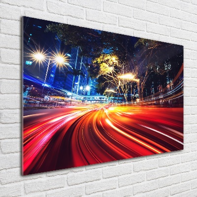 Quadro in vetro acrilico Velocità in città