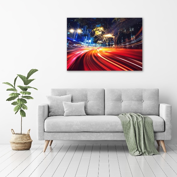 Quadro in vetro acrilico Velocità in città