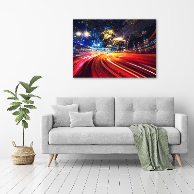 Quadro in vetro acrilico Velocità in città