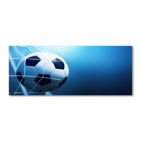 Quadro su vetro acrilico La palla è in porta