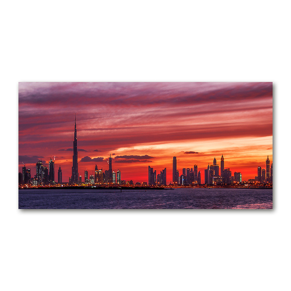 Quadro in vetro acrilico Tramonto Dubai
