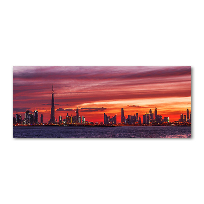 Quadro in vetro acrilico Tramonto Dubai