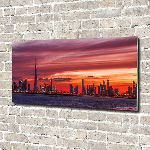 Quadro in vetro acrilico Tramonto Dubai