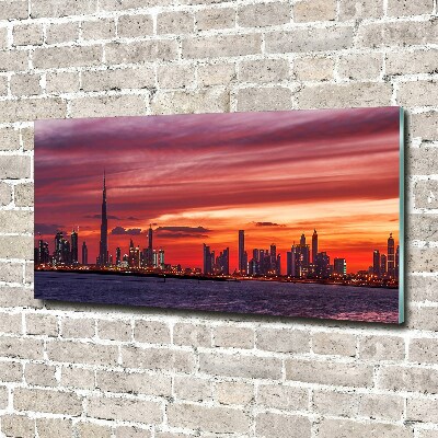 Quadro in vetro acrilico Tramonto Dubai