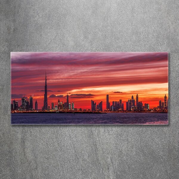 Quadro in vetro acrilico Tramonto Dubai