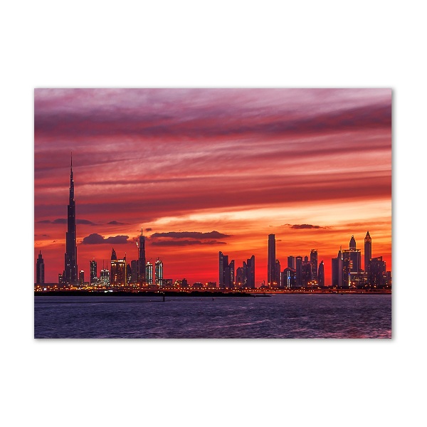 Quadro in vetro acrilico Tramonto Dubai