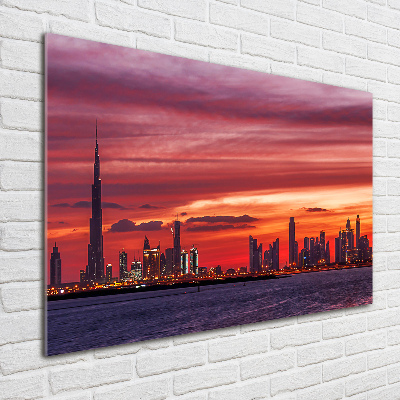 Quadro in vetro acrilico Tramonto Dubai