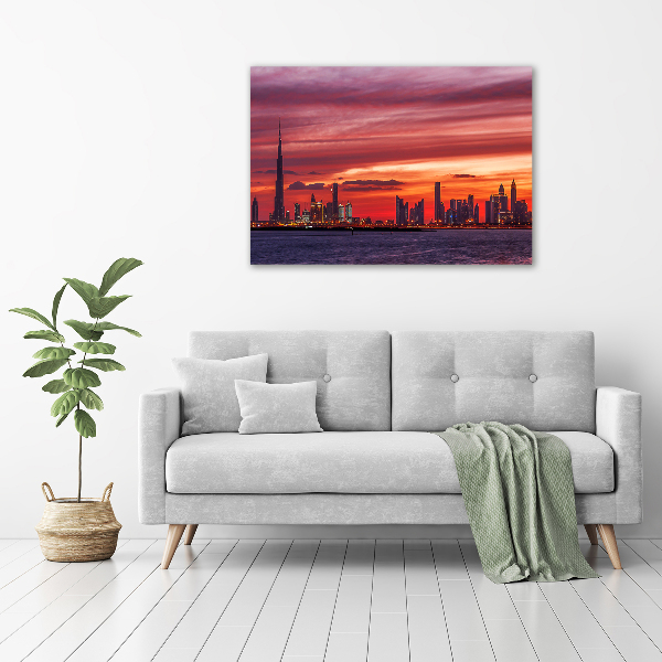 Quadro in vetro acrilico Tramonto Dubai