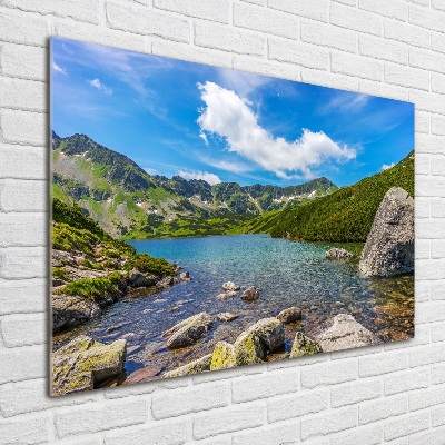 Quadro in vetro acrilico Valle dei Tatra