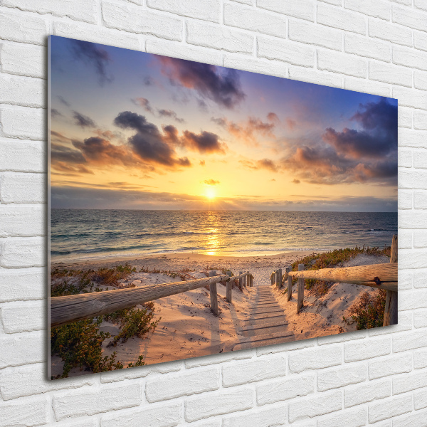 Quadro vetro acrilico Sentiero per la spiaggia