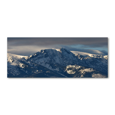 Quadro su vetro acrilico Giewont in inverno