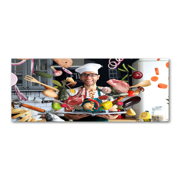 Quadro su vetro acrilico Ricette dello chef