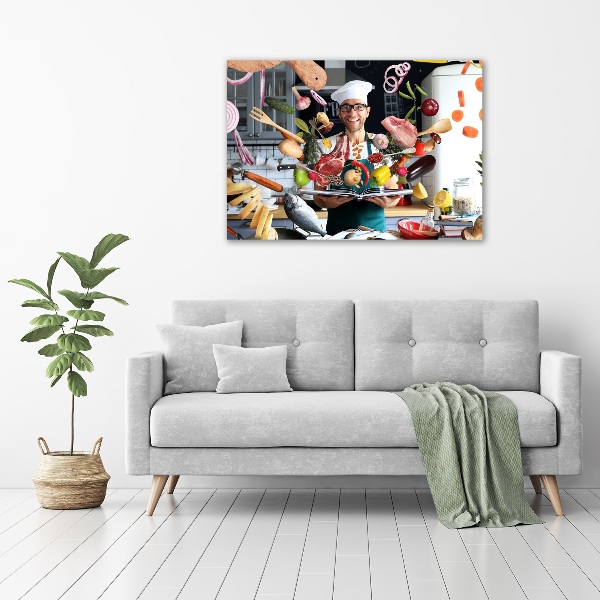 Quadro su vetro acrilico Ricette dello chef