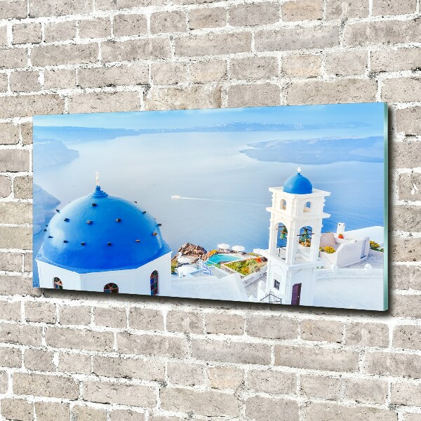 Quadro su vetro acrilico Santorini, Grecia