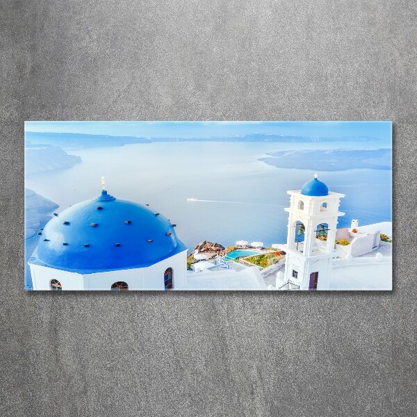 Quadro su vetro acrilico Santorini, Grecia