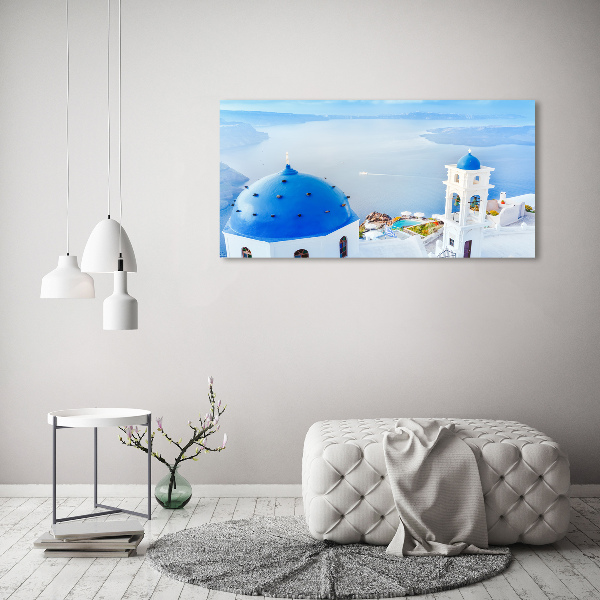 Quadro su vetro acrilico Santorini, Grecia