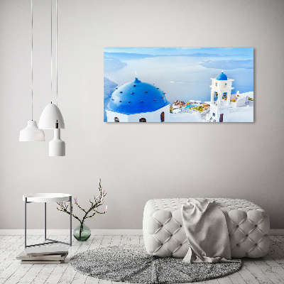 Quadro su vetro acrilico Santorini, Grecia