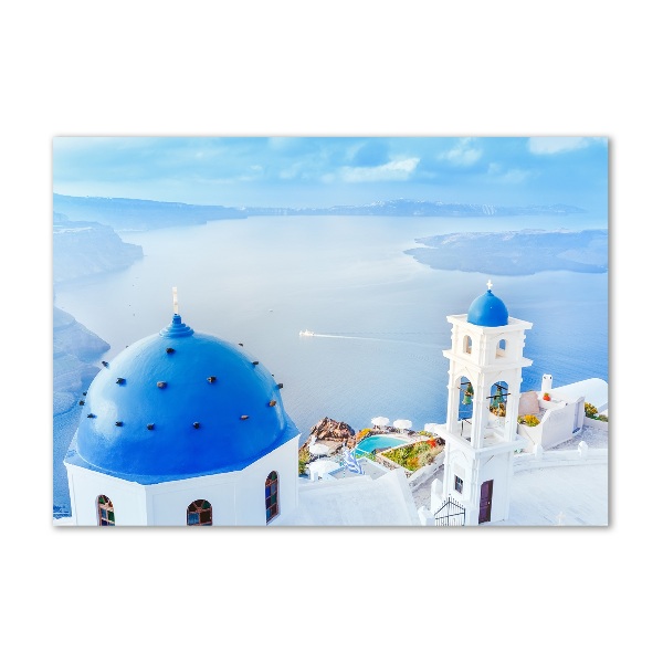 Quadro su vetro acrilico Santorini, Grecia
