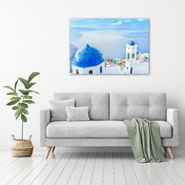 Quadro su vetro acrilico Santorini, Grecia