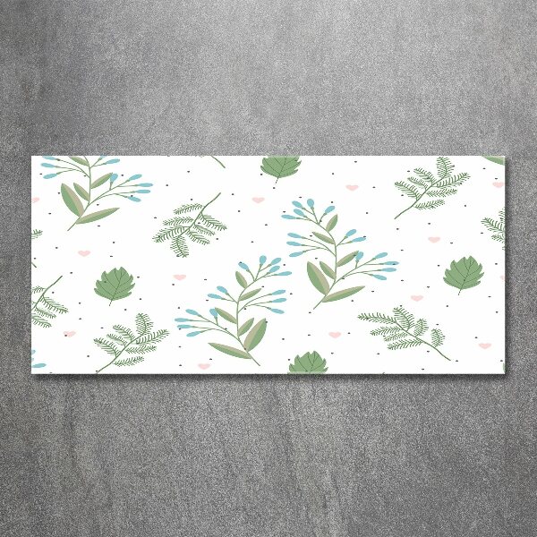 Quadro su vetro acrilico Foglie