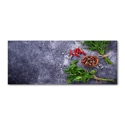 Quadro in vetro acrilico Erbe aromatiche e spezie