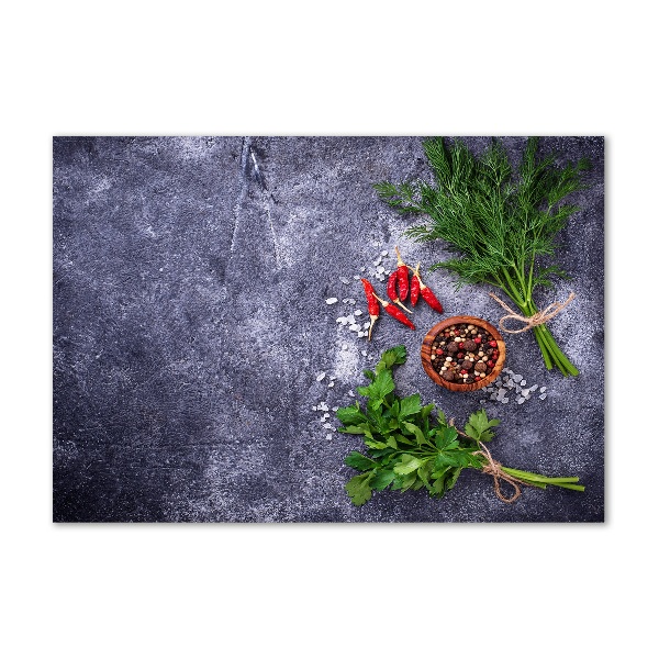 Quadro in vetro acrilico Erbe aromatiche e spezie