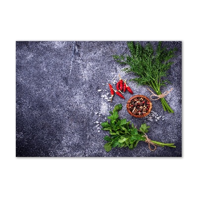 Quadro in vetro acrilico Erbe aromatiche e spezie